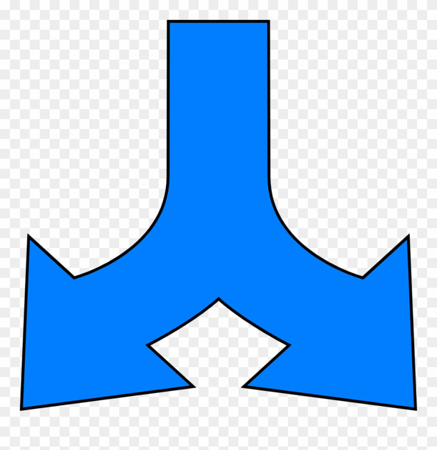 Two - Split Arrow Clip Art - Png Download