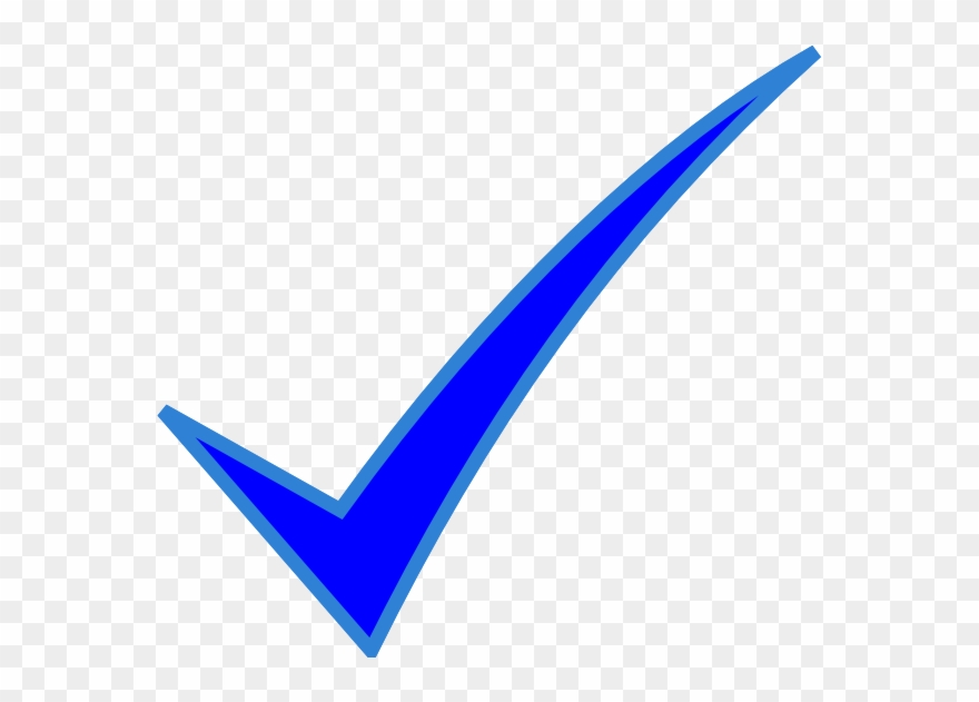 Check Mark Symbol Free Clipart - Blue Checkmark Clipart - Png Download