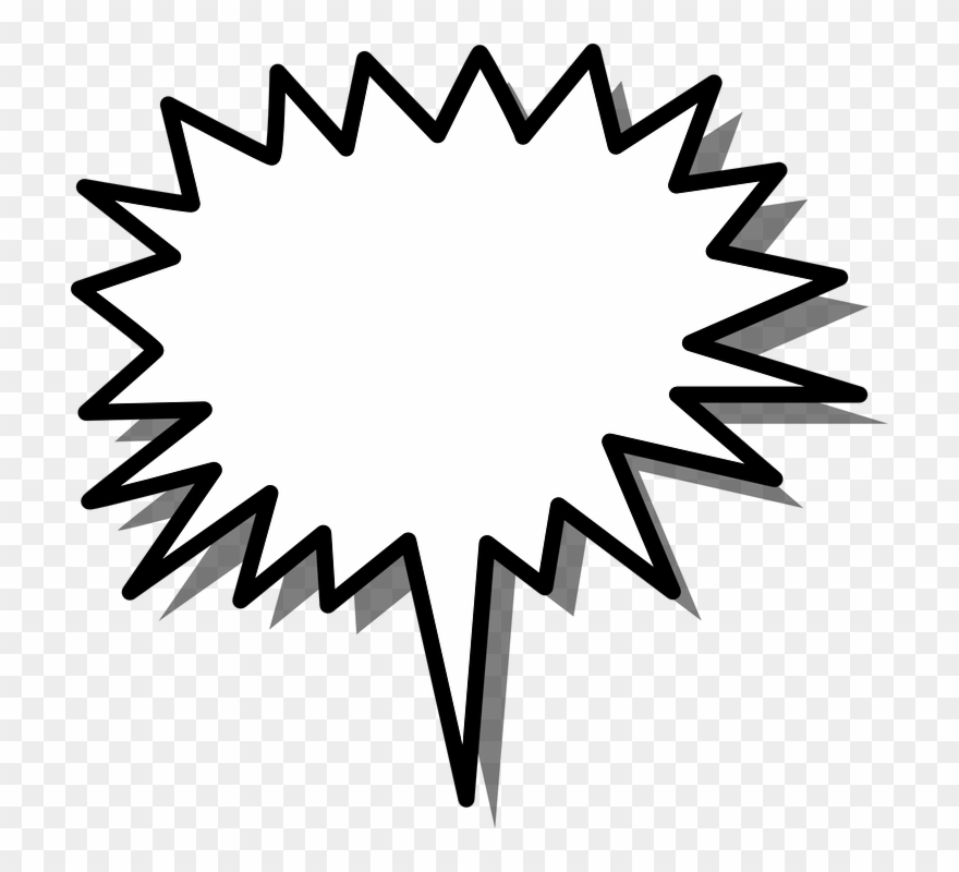 Callout Clip Art - Spiky Speech Bubble Png Transparent Png