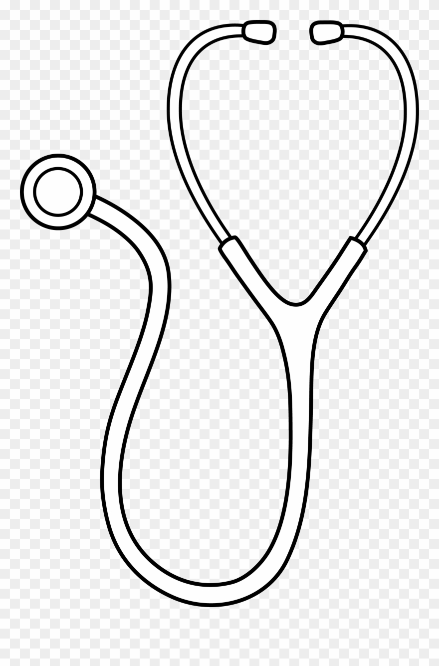 Stethoscope Clipart - Stethoscope Clipart Black And White - Png Download