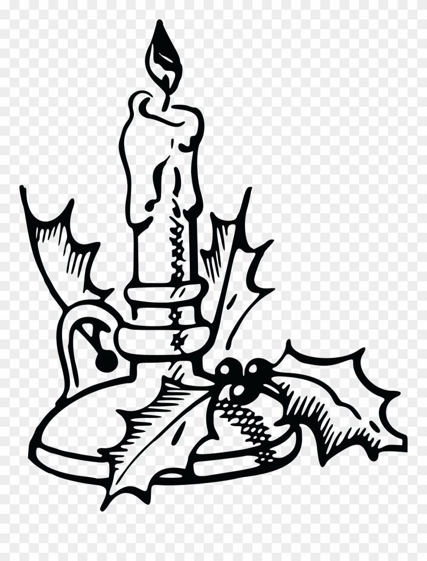 Vector Transparent Download Collection Of High - Candles Png Black And White Clipart