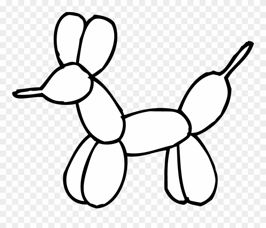 Easy Balloon Animal Drawings Clipart