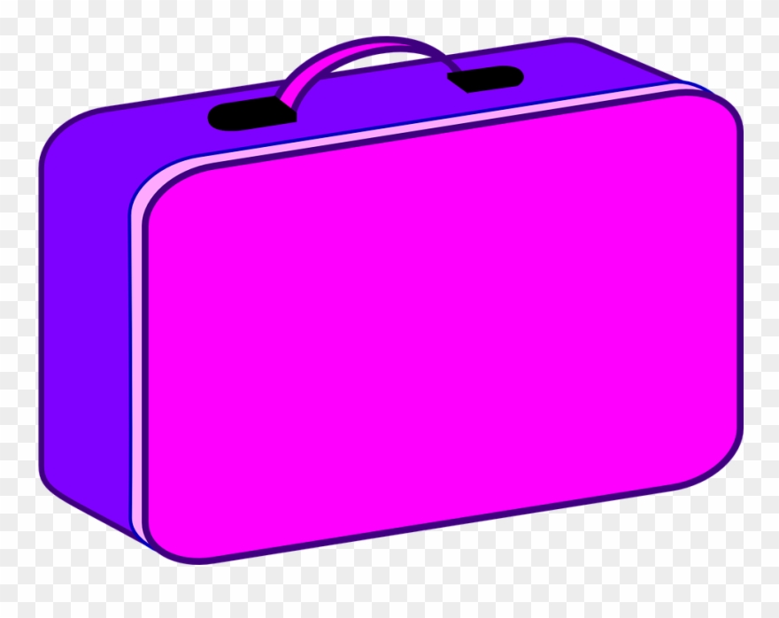 Luggage Clipart Pink Suitcase - Pink Lunch Box Clipart - Png Download