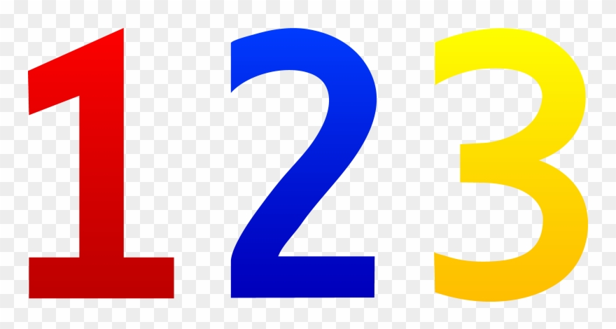 Clipart Numbers - Number One Two Three - Png Download