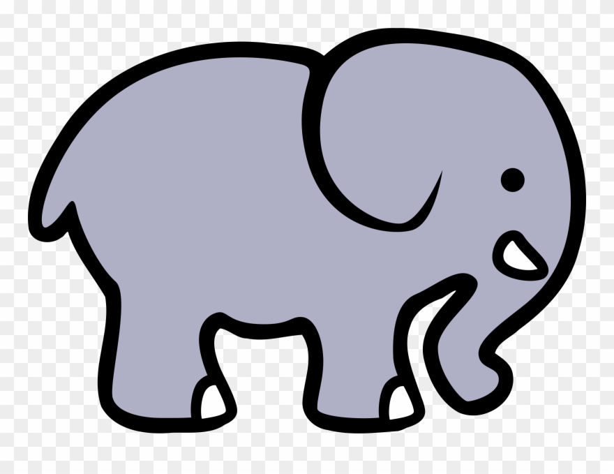 Elephant Clip Art Black And White Free Clipart - Elephant Clip Art - Png Download