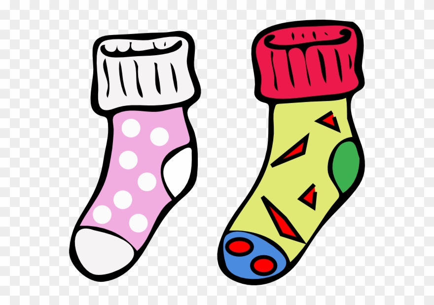 Colouring Pictures Of Socks Clipart