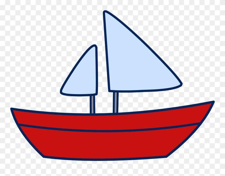 Sailboat Clip Art - Transparent Background Boat Clipart - Png Download