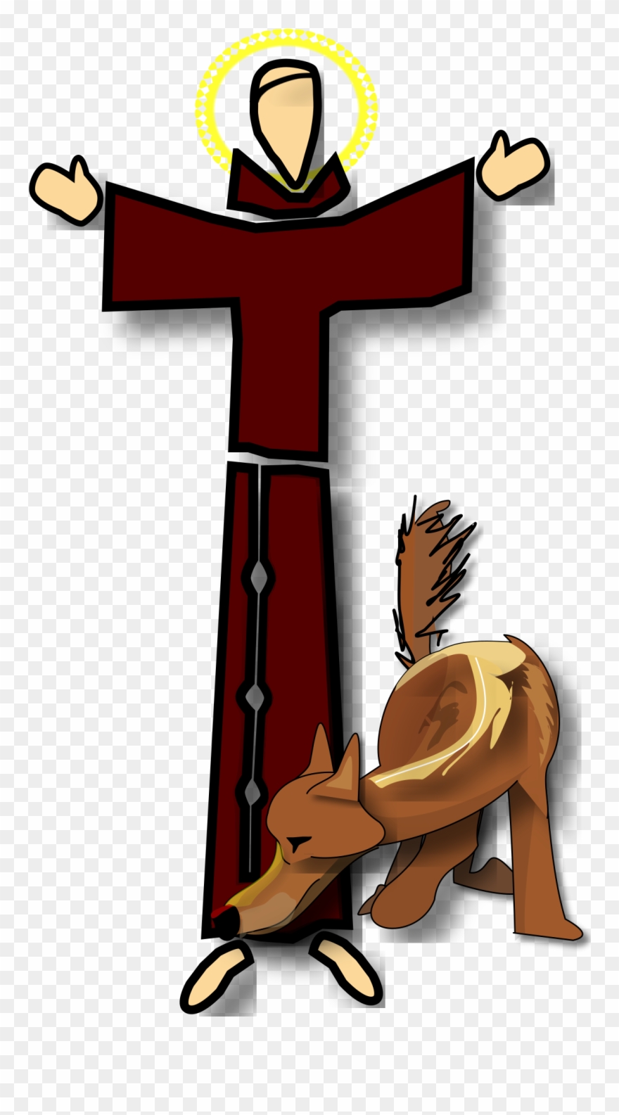 San Damiano Cross San Francisco Franciscans Tau Cross - Dibujo San Francisco De Asis Clipart