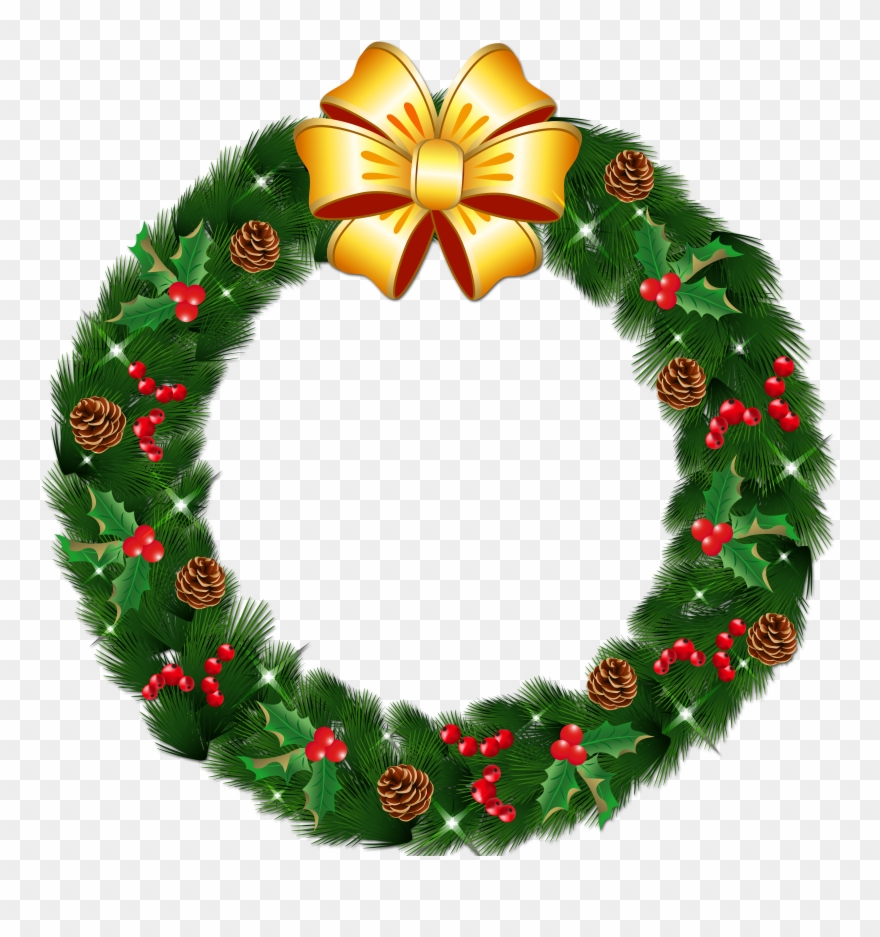 Christmas Wreath Png Clipart - Christmas Wreath Transparent Background