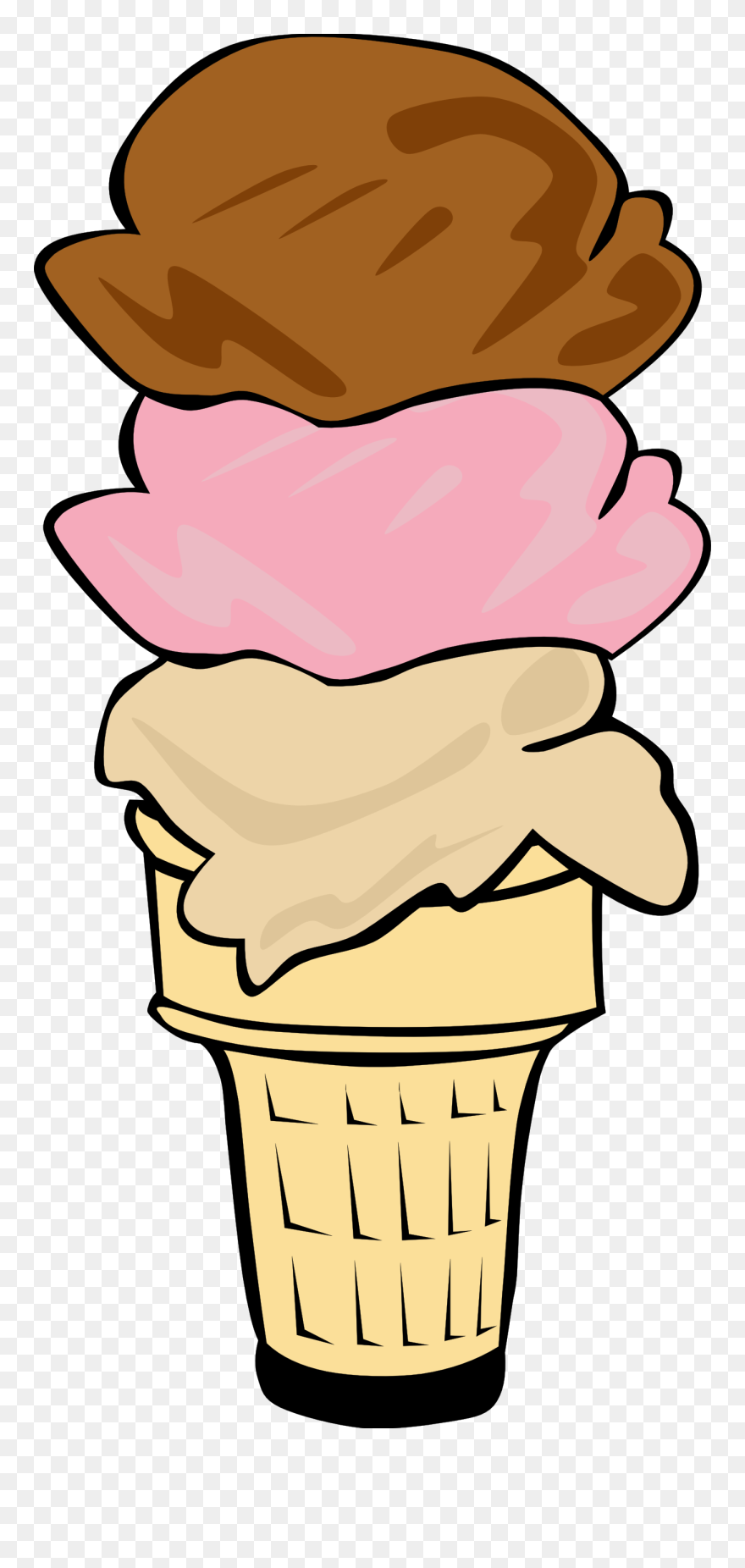 According To The Psychiatrist Who Examined Him In Prison, - 3 Scoop Ice Cream Cone Clip Art - Png Download
