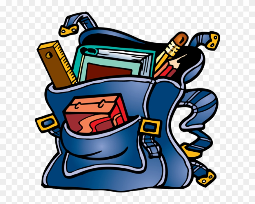 Free Back To School Clip Art - Book Bag Clipart Png Transparent Png