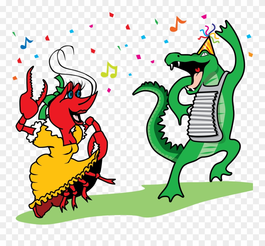 Dancing Crawfish And Graphic Clip Art Vector - New Orleans Clipart Cute - Png Download