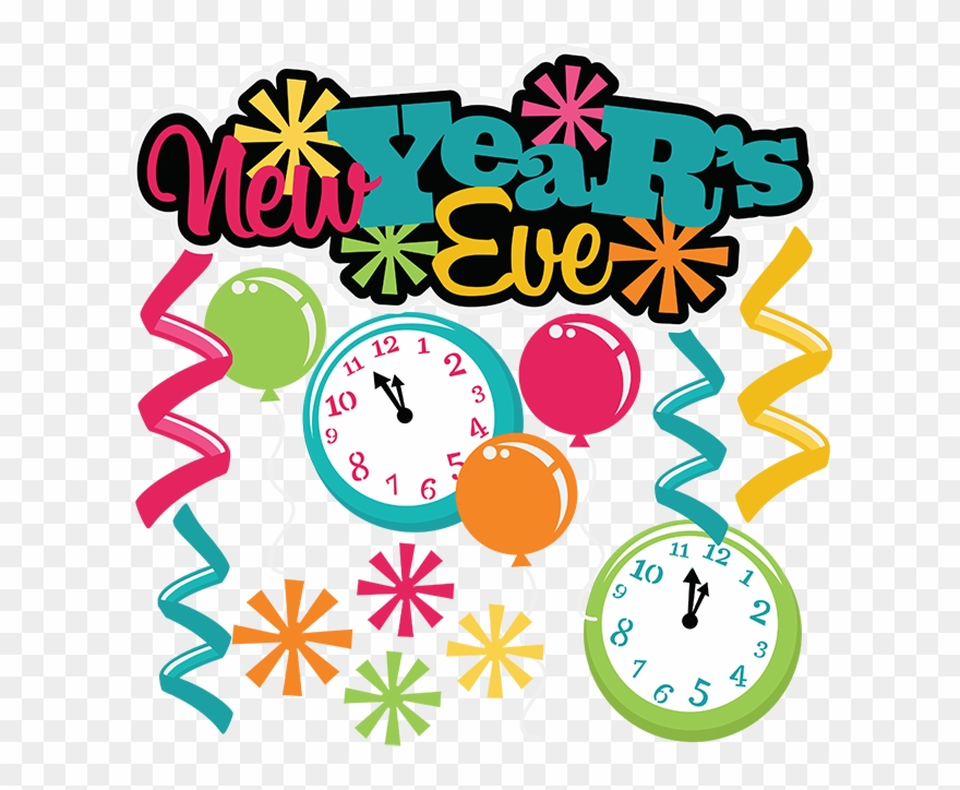 2017 New Years Eve Clip - New Years Eve Clock Clip Art - Png Download