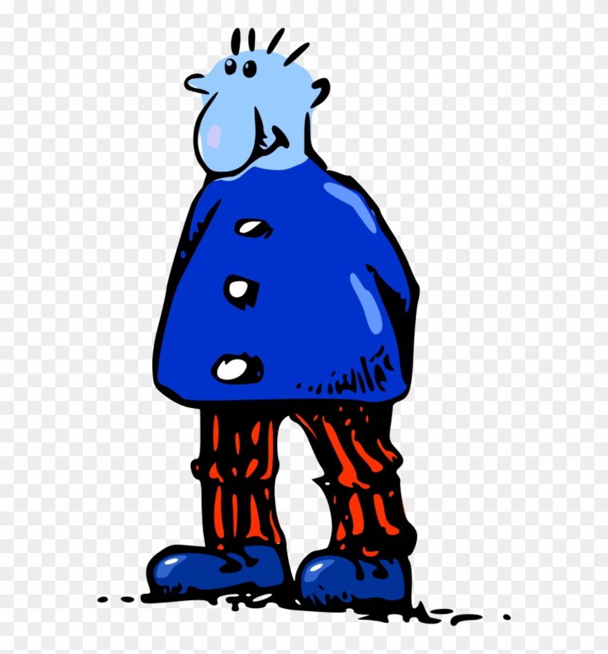 Man Standing Big Nose - Clip Art Man - Png Download