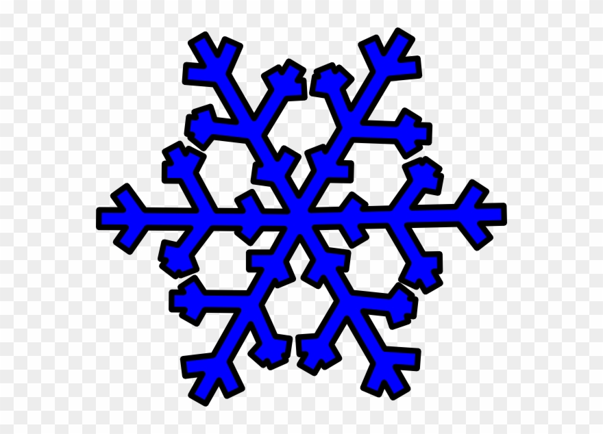 Blue Snowflake Clip Art At Clker - Transparent Background Red Snowflakes - Png Download