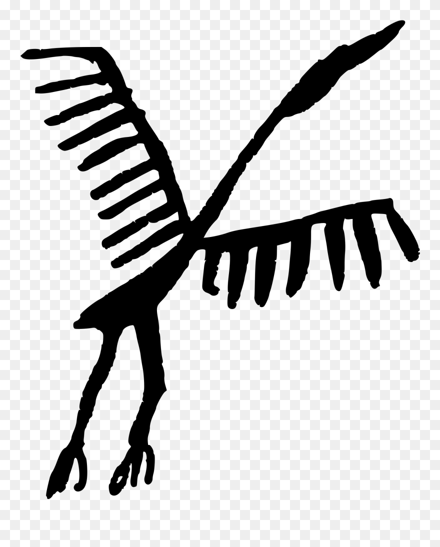 Free Stork Clipart - Cave Drawings Clip Art - Png Download