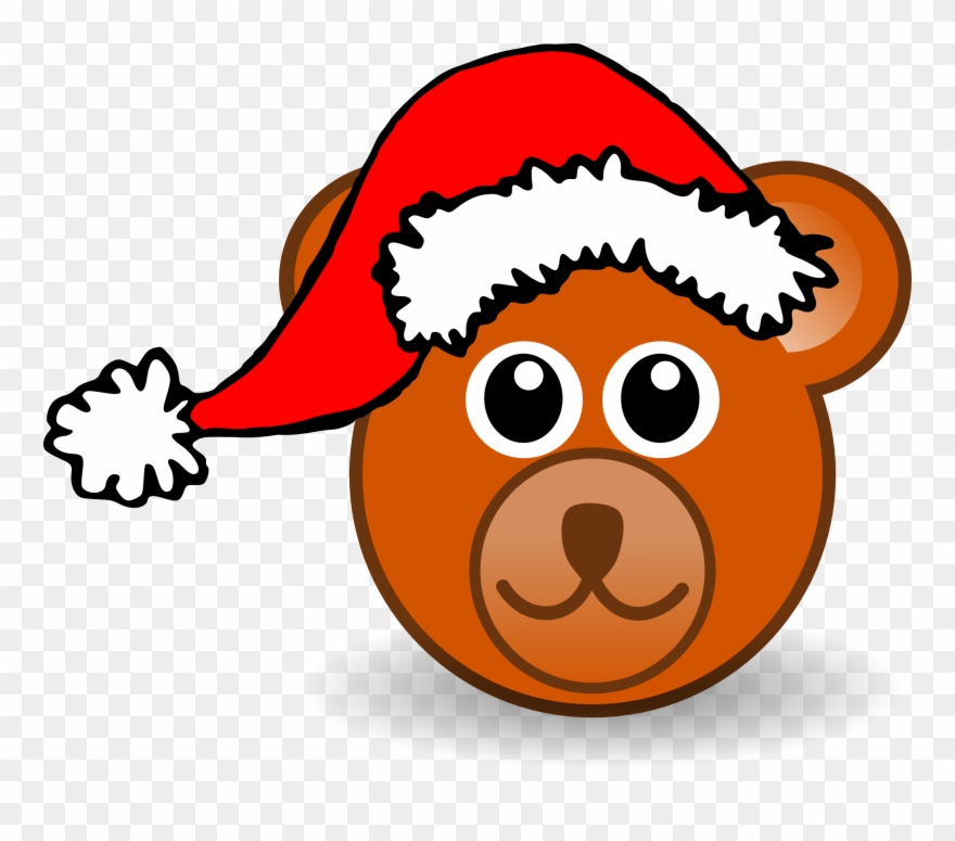 Ours Clip Art Download - Christmas Bear Shower Curtain - Png Download