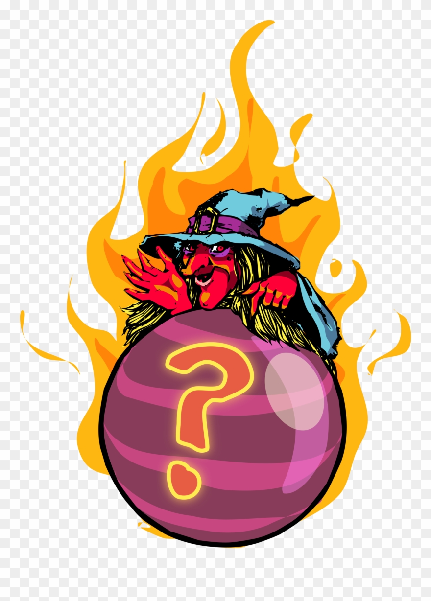 Crystal Ball, With Fire - Halloween Clip Art Borders - Png Download