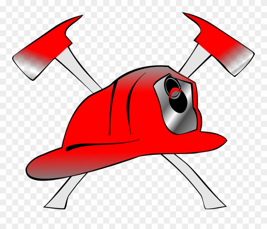 Free Image On Pixabay Axes Crossed Helmet - Firefighter Clipart Png Transparent Png