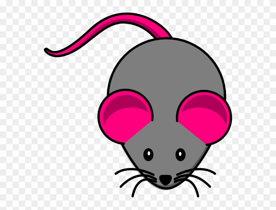 Pink Gray Mouse Clip Art - Mouse Clipart Brown - Png Download