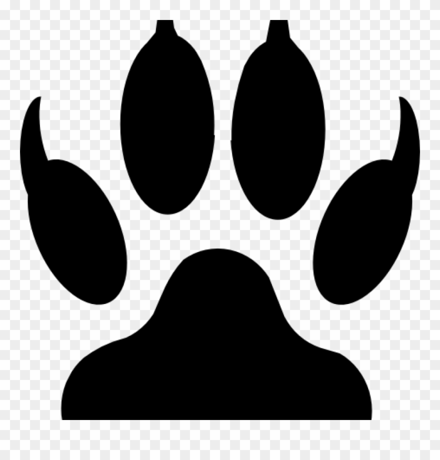 Bear Paw Clip Art Grizzly Bear Paw Print Clipart Clipart - Tiger Foot Prints - Png Download