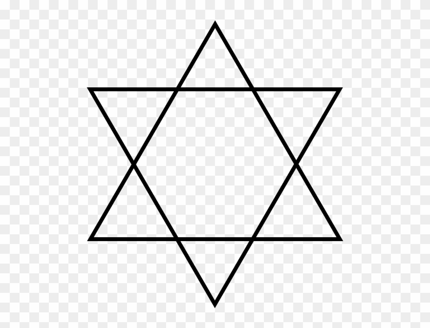 Star Outline Clipart Star Clip Art Outline Clipart - Star Of David Line Drawing - Png Download