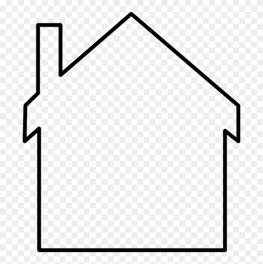 Blank House Logo Clip Art At Clkercom Vector Clip Art - House Outline Cartoon - Png Download