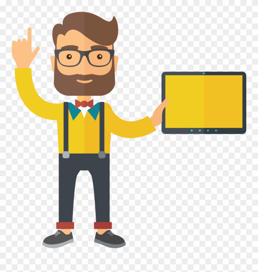 Lawyer Vector Desk - Man Holding Laptop Drawing Clipart