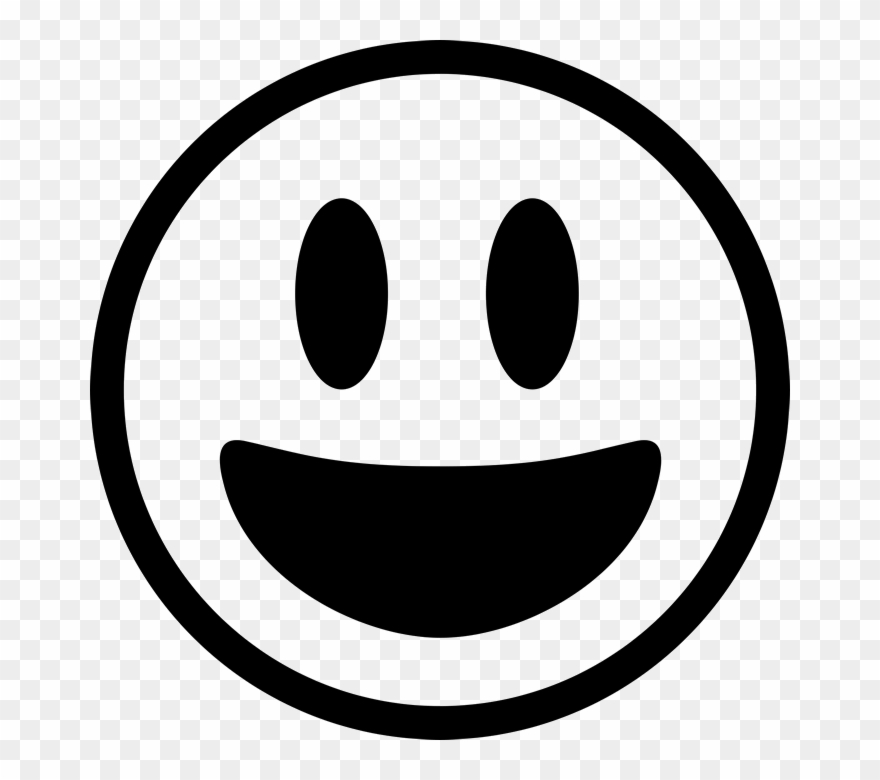 Banner Download Black And White Emoji Clipart - Smile Emoji Black And White - Png Download