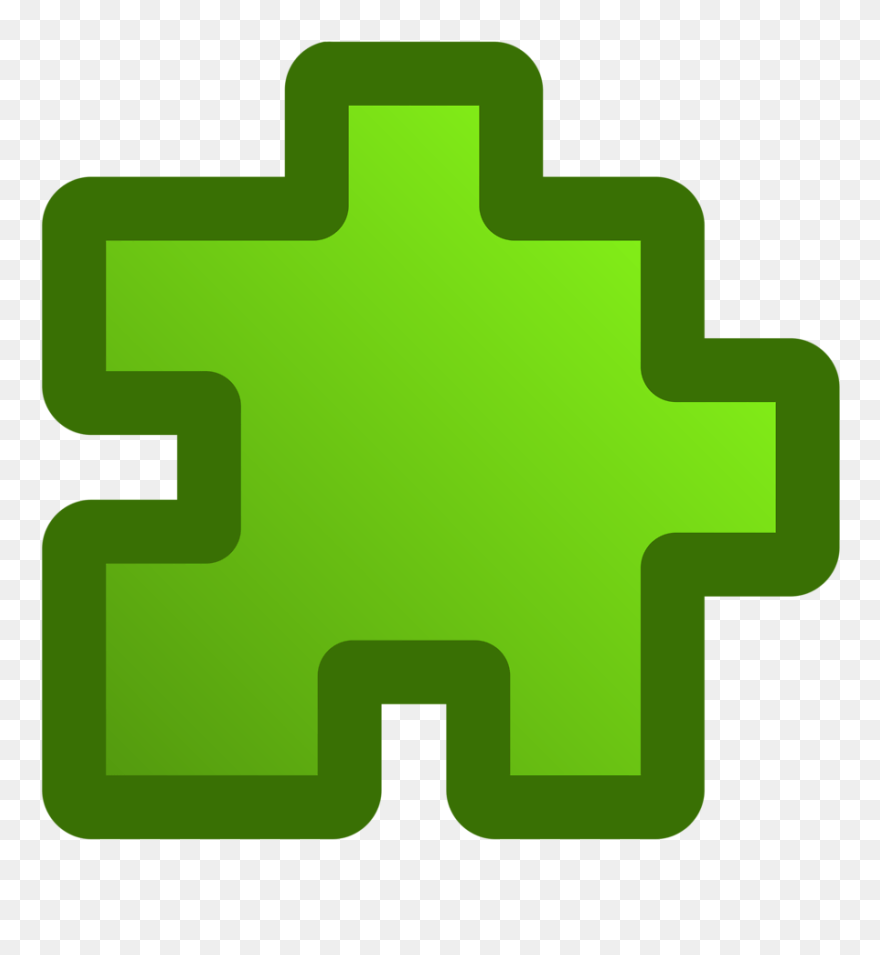 Free Vector Icon Puzzle Green Clip Art - Puzzle Icon - Png Download