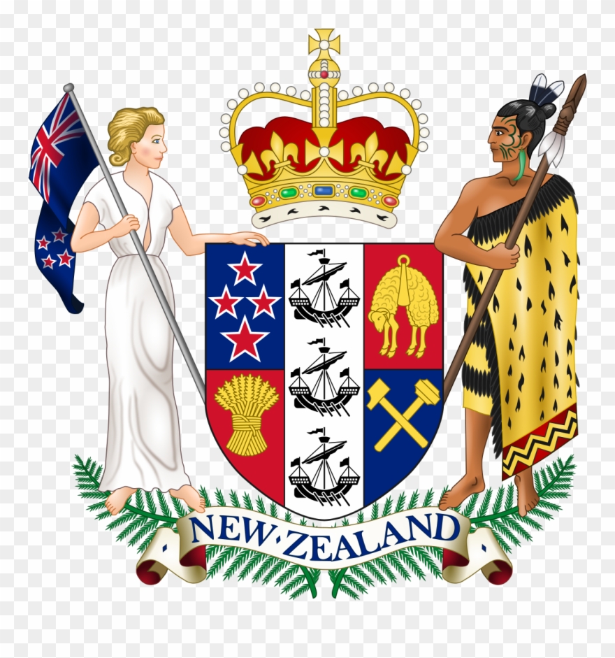 Jpg Library Download Monarchy Of New Zealand - Escudo De Nueva Zelanda Clipart