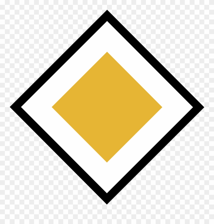 End Of The Road Right Of Way Clipart - Right Of Way Sign Germany - Png Download