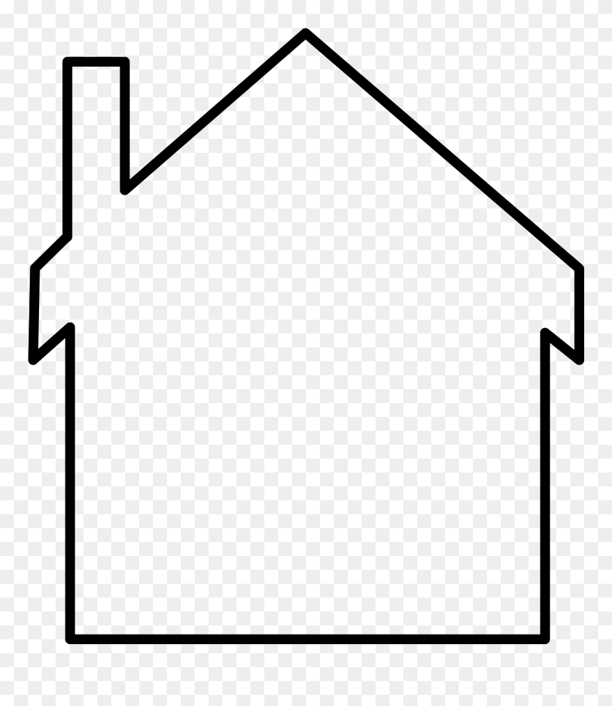 Florida House Outline Clipart - House Outline Cartoon - Png Download