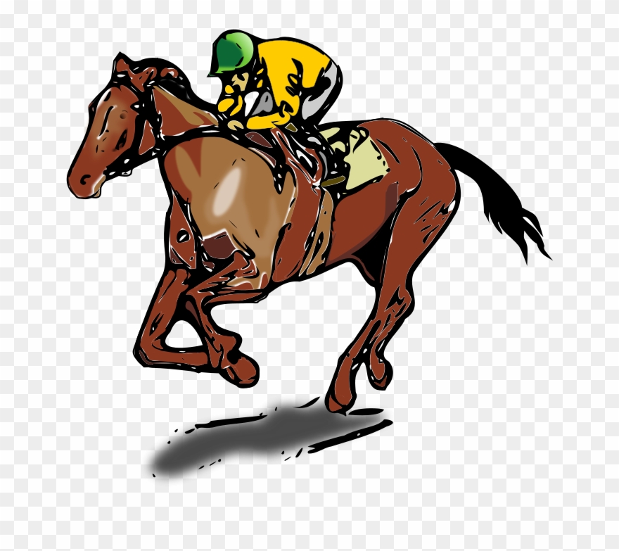 Free Jockey Clip Art - Race Horse Throw Blanket - Png Download