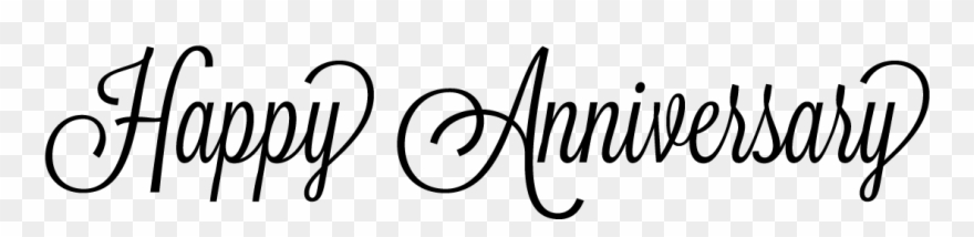 Free Happy Anniversary Free Clip Art - Happy Anniversary Clip Art Black And White - Png Download