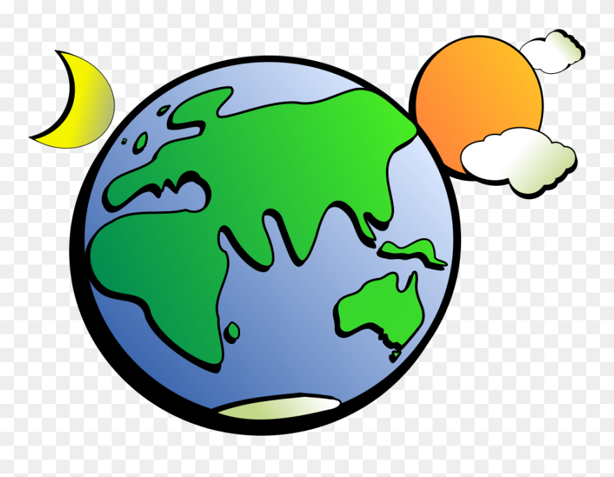 Free Earth And Globe Clipart - Sun Moon Earth Clipart - Png Download