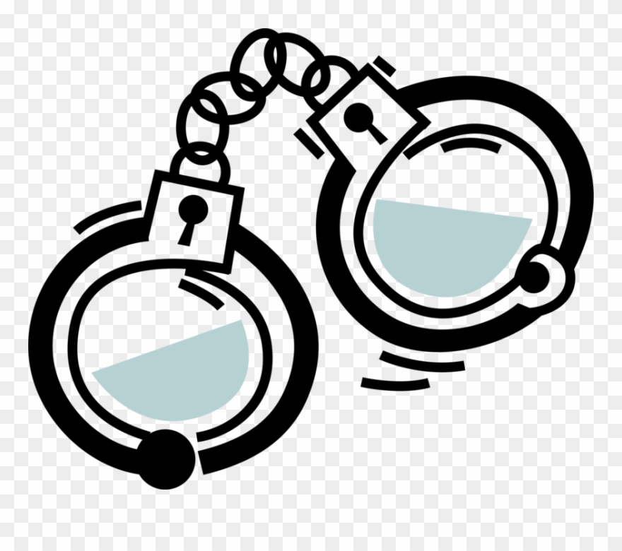 Handcuffs Physical Restraint Vector Image Illustration - Handcuffs Clipart