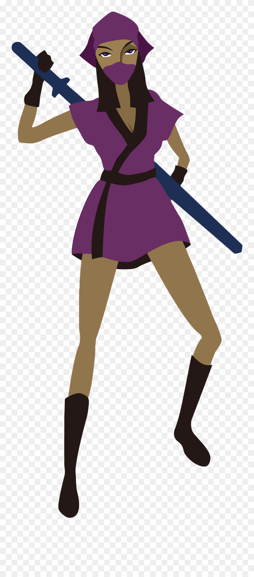 Ninja Free To Use Cliparts - Png Warrior Female Clipart Transparent Png