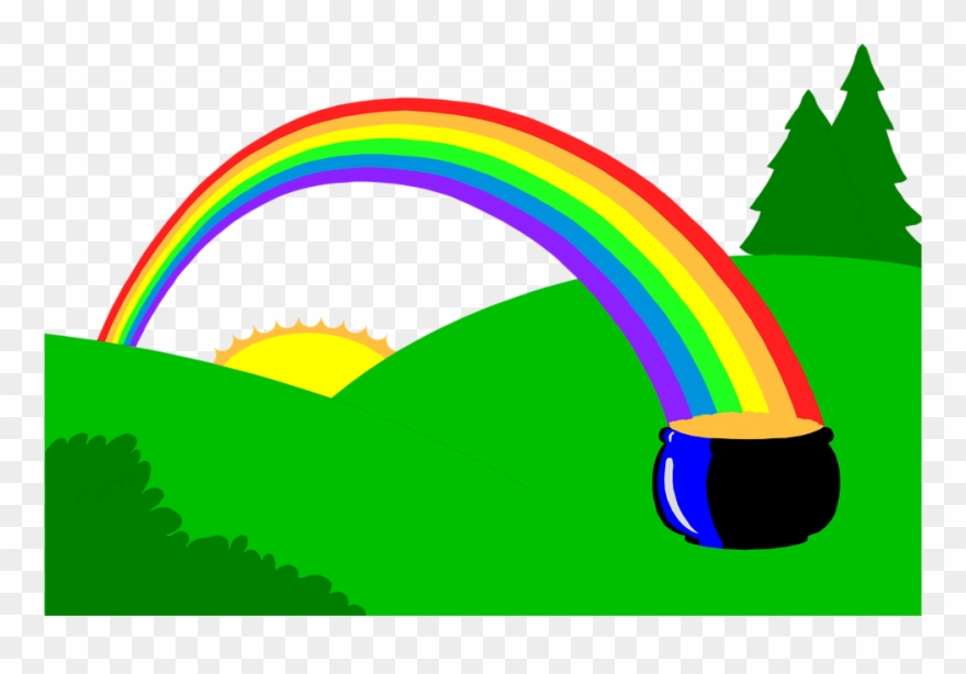 Free Stock Photos - End Of A Rainbow Pot Of Gold Clipart