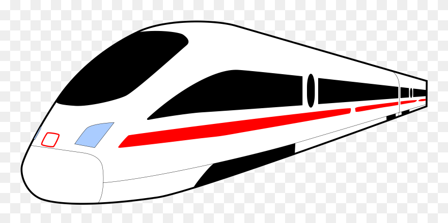 This Work, Identified By Publicdomainfiles - Bullet Train Clip Art - Png Download