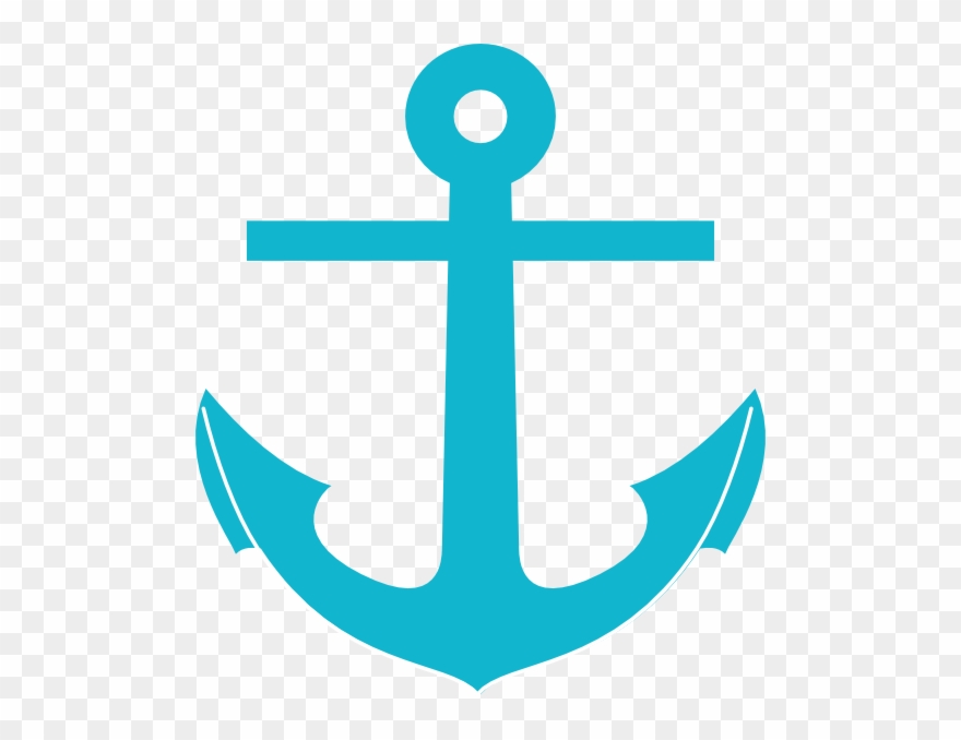 Anchor Clip Art Teal Anchor Clip Art At Clker Vector - Anchor Stationery Note Card Set - Png Download