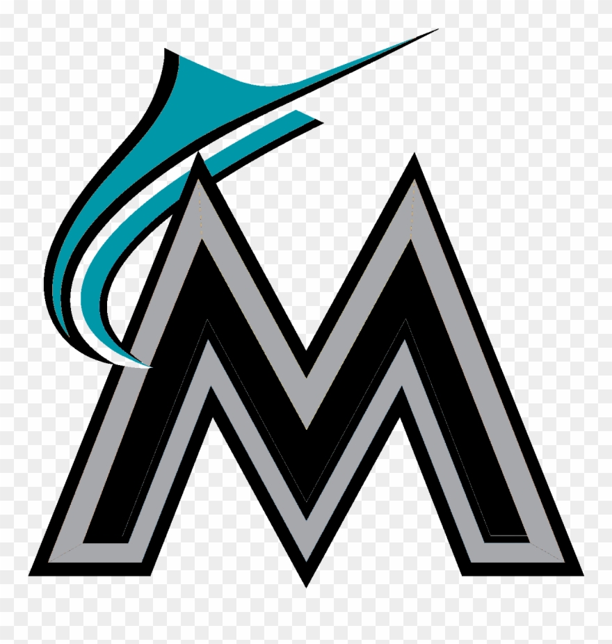 Florida Marlins Png - Miami Marlins Black And White Logo Clipart
