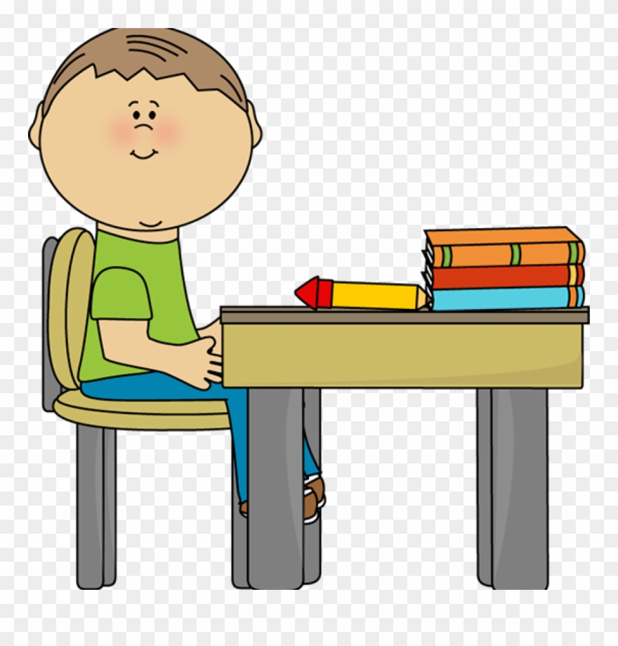 School Kids Clip Art - Sit In Chair Clip Art - Png Download