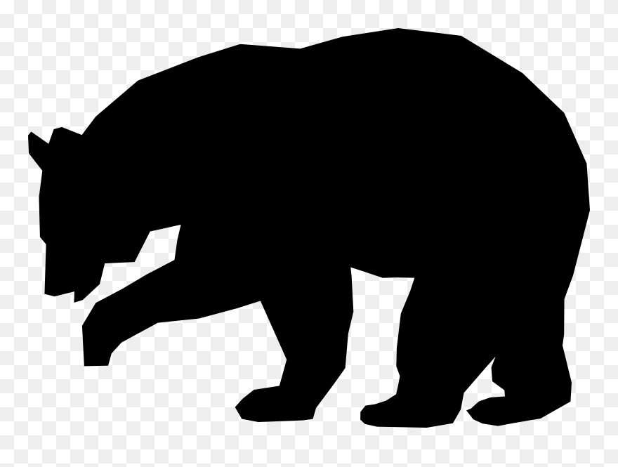 American Black Bear Polar Bear Grizzly Bear Drawing - Black Bear Silhouette Png Clipart