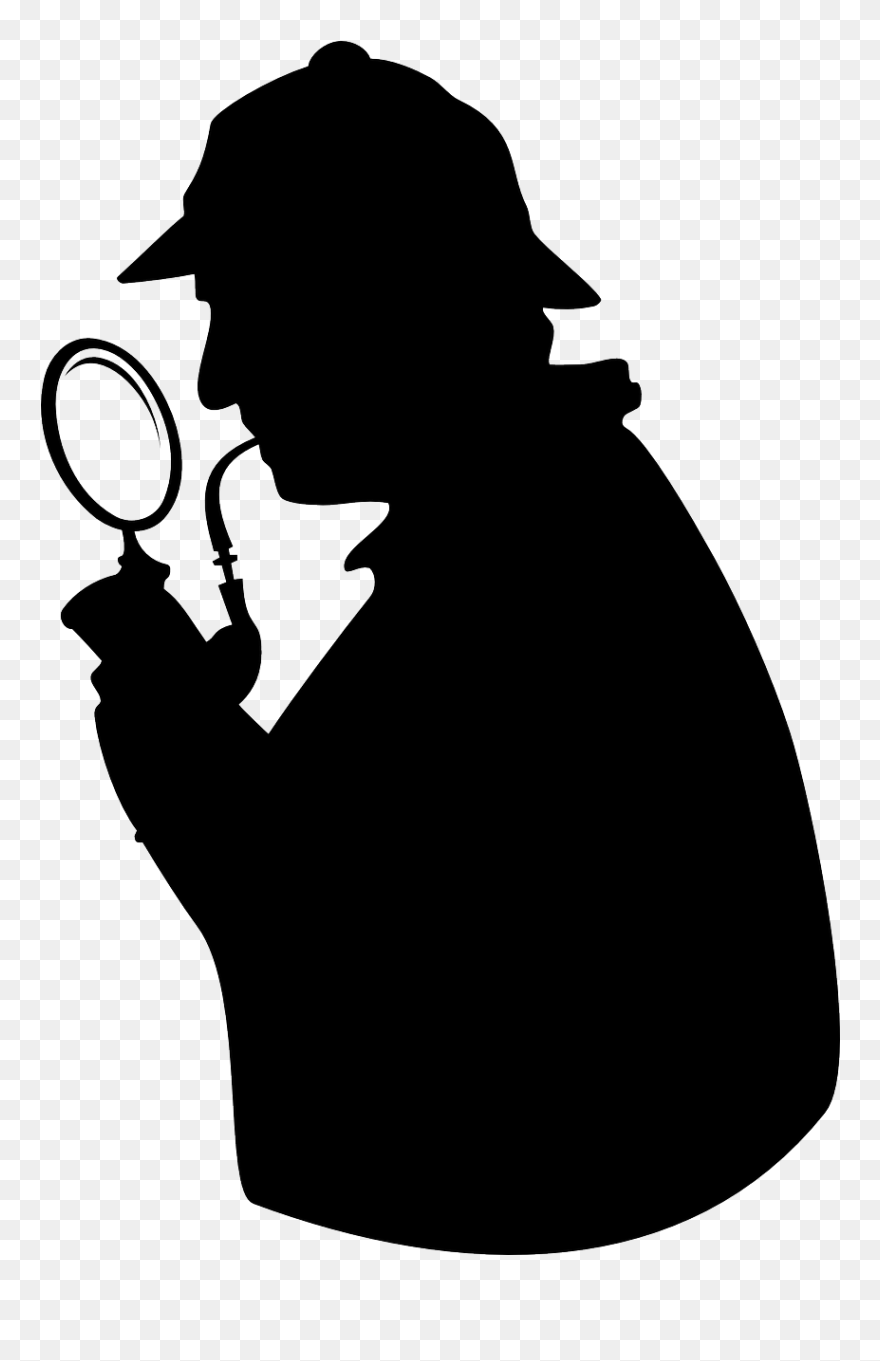 Detective Magnifying Glass - Sherlock Holmes Detective Png Clipart