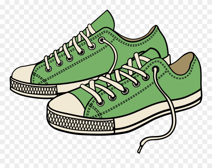 Sneaker Tennis Shoes Clipart Black And White - Clipart Running Shoes Png Transparent Png