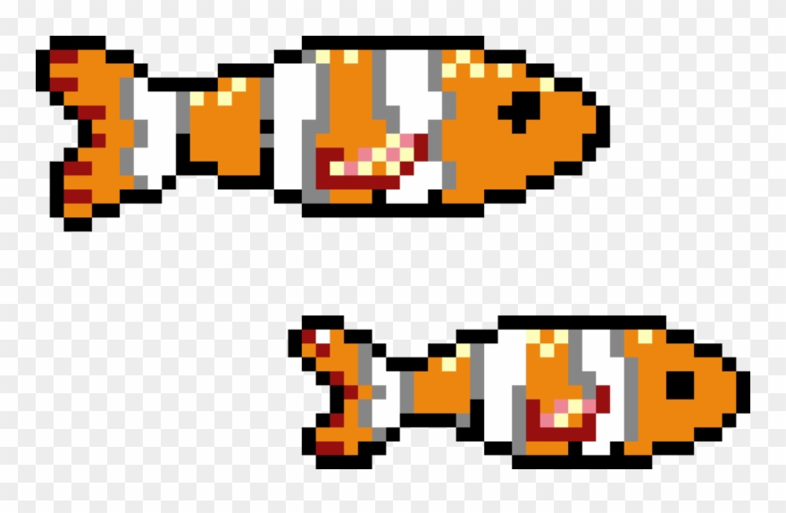 Allard's Clownfish Animal Copyright - Pixel Art Clipart