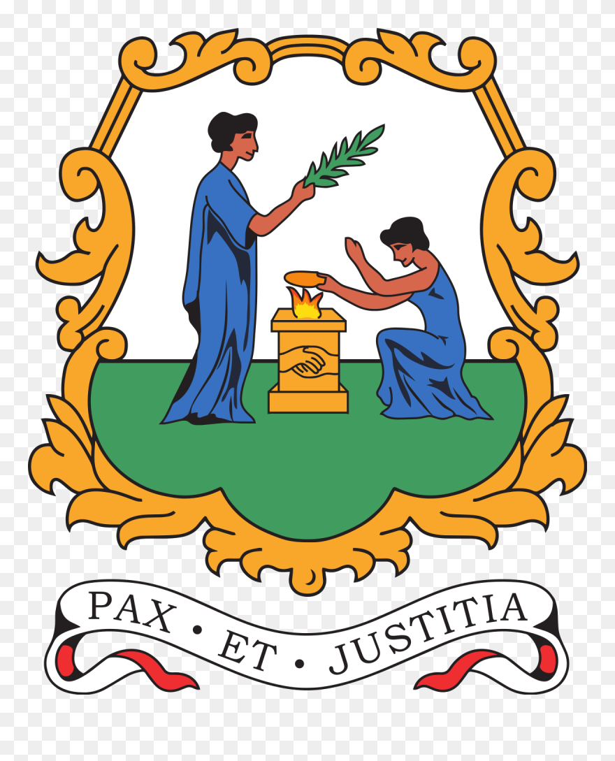 Open - Coat Of Arms Of St Vincent And Grenadines Clipart