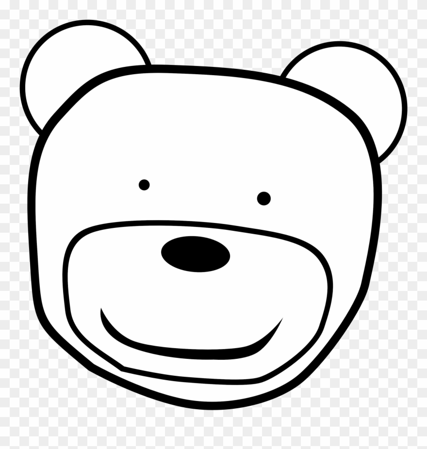 Black Bear Clip Art Clipart - Bear Profile Black And White - Png Download