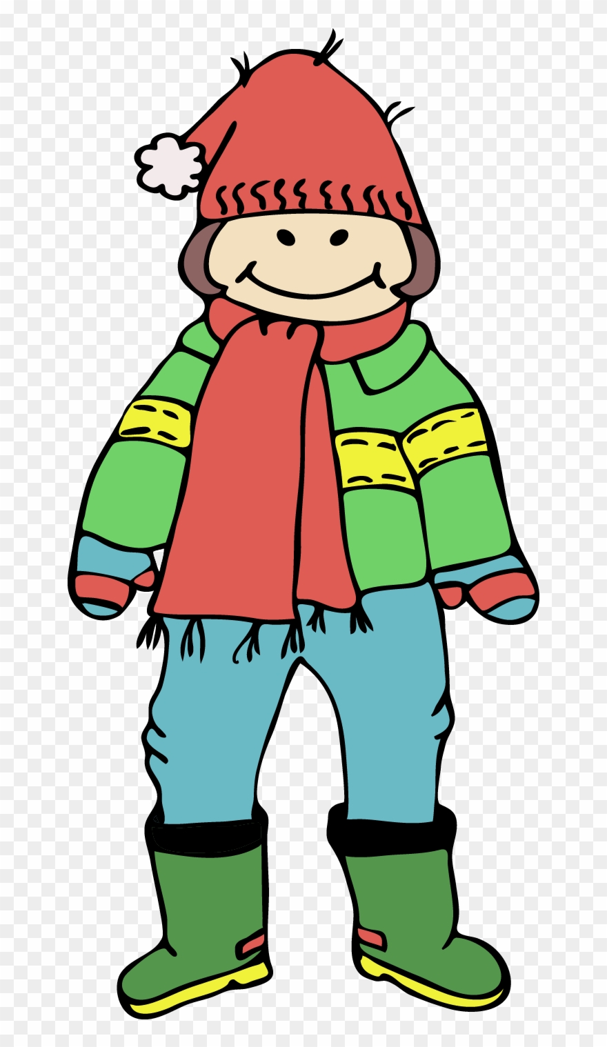 Svg Transparent Library Jacket Panda Free Images Wearclipart - Wearing Winter Clothes Clipart - Png Download